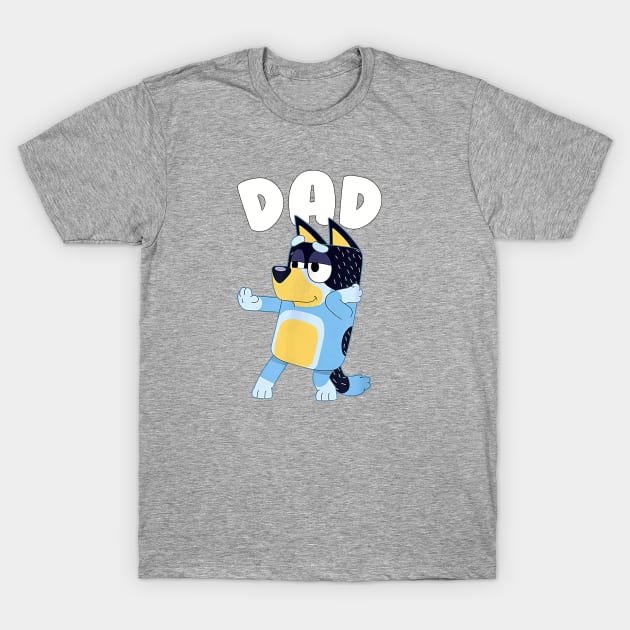 Blueys Dad, Blueys Dog Cartoon T-Shirt by Justine Nolanz